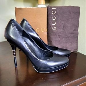 Gucci Stilleto High Heel Shoes, Bamboo Bead